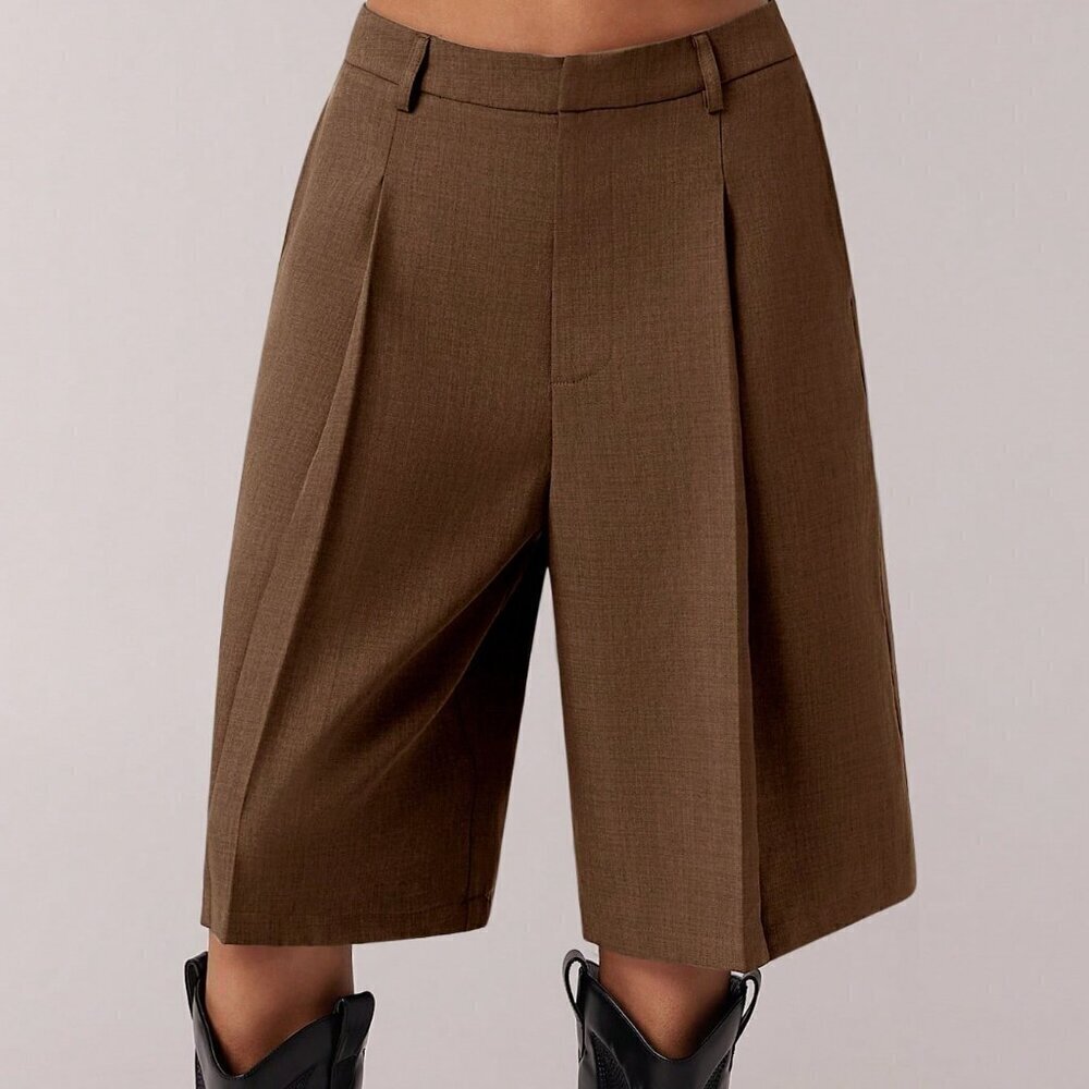 Brown Casual Women's Bermuda Shorts pants - Picture 5 of 7